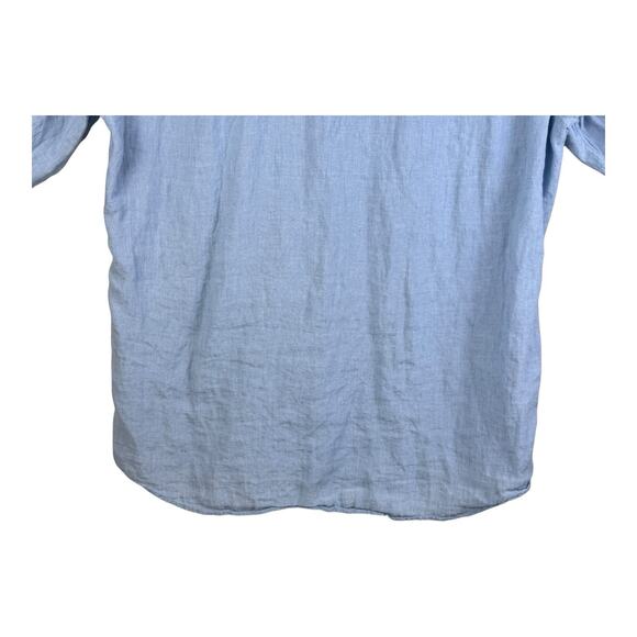 Cremieux Mens Short Sleeve Size 2XT 100% Linen Button Up Nautical Preppy Beach - Picture 7 of 12